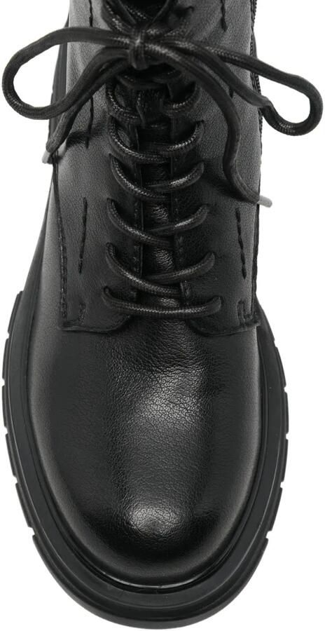 LINDA BAUMANN lace-up buckle-detail combat boots Zwart - Foto 3
