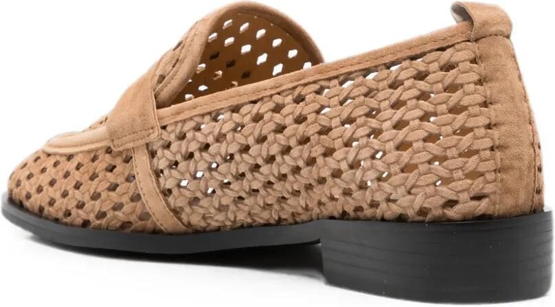 LINDA BAUMANN Leren loafers Beige - Foto 3
