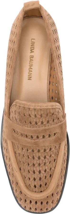 LINDA BAUMANN Leren loafers Beige - Foto 4
