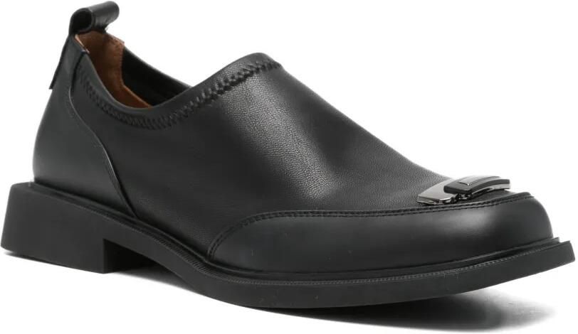 LINDA BAUMANN Loafers met logoplakkaat Zwart - Foto 2