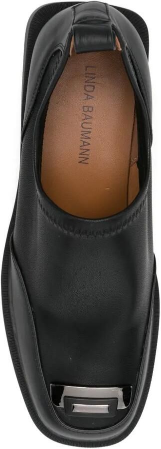 LINDA BAUMANN Loafers met logoplakkaat Zwart - Foto 4