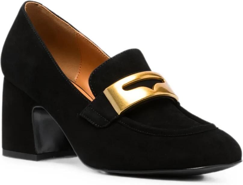 LINDA BAUMANN Loafers met logoplakkaat Zwart