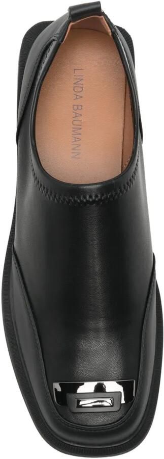 LINDA BAUMANN Loafers met logoplakkaat Zwart - Foto 3