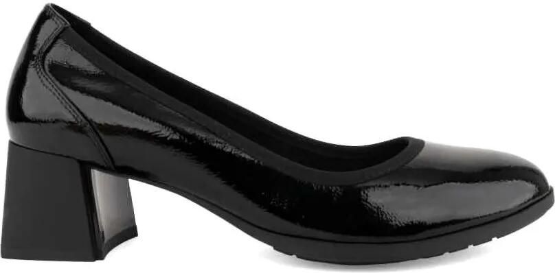 LINDA BAUMANN Pumps met blokhak en gelakte afwerking Zwart