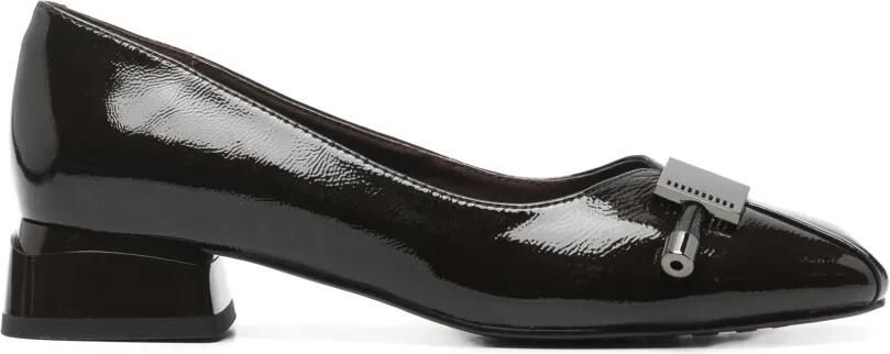 LINDA BAUMANN Pumps met blokhak en lakafwerking Bruin - Foto 4