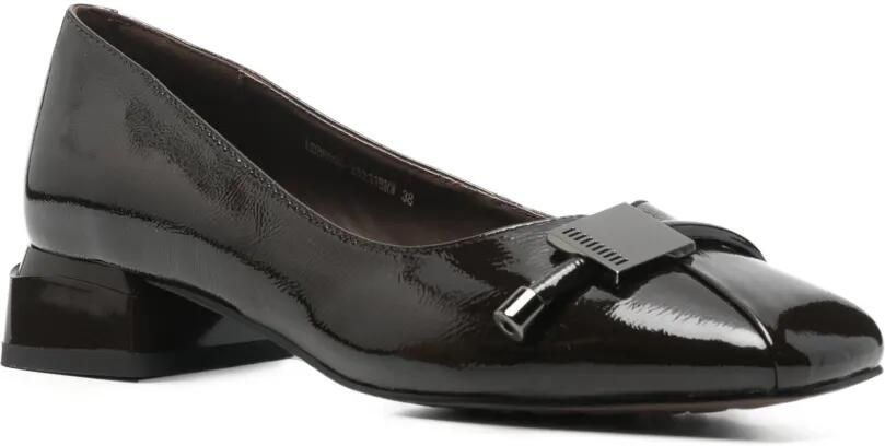 LINDA BAUMANN Pumps met blokhak en lakafwerking Bruin - Foto 2