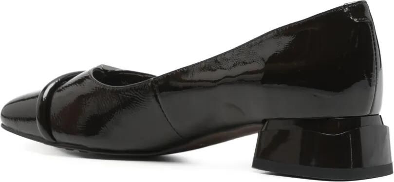 LINDA BAUMANN Pumps met blokhak en lakafwerking Bruin - Foto 3