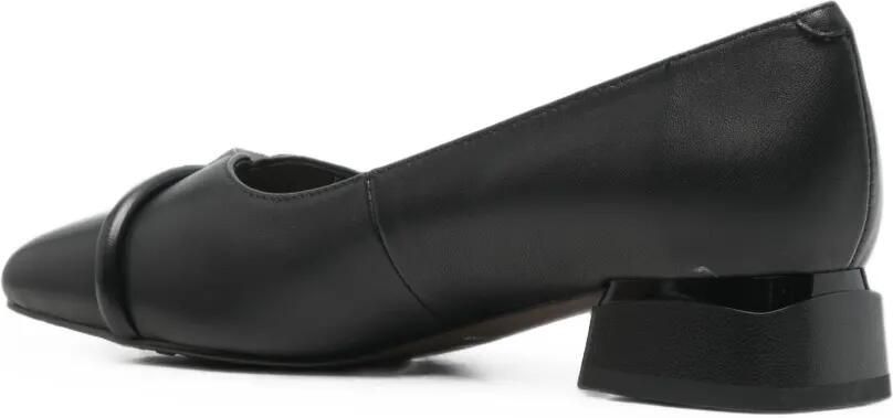 LINDA BAUMANN Pumps met hak vierkante neus en plakkaatdetail Zwart - Foto 3
