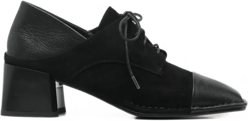 LINDA BAUMANN Pumps met hak vlakken en veters Zwart