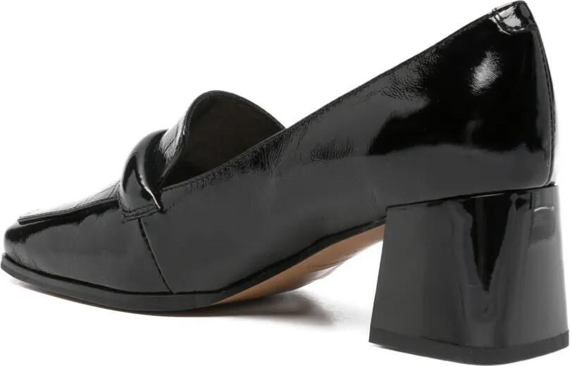LINDA BAUMANN Pumps met krokodillen-reliëf en blokhak Zwart - Foto 3