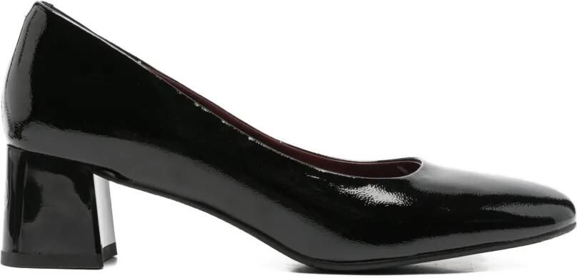 LINDA BAUMANN Pumps met logoplakkaat en gelakte afwerking Zwart