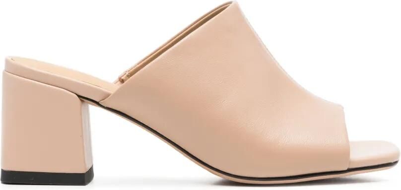 LINDA BAUMANN Sandalen met blokhak Beige