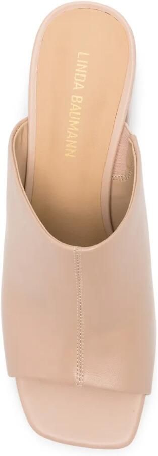 LINDA BAUMANN Sandalen met blokhak Beige - Foto 4