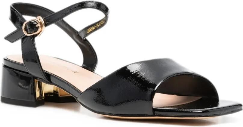 LINDA BAUMANN Sandalen met blokhak en gelakte afwerking Zwart - Foto 3