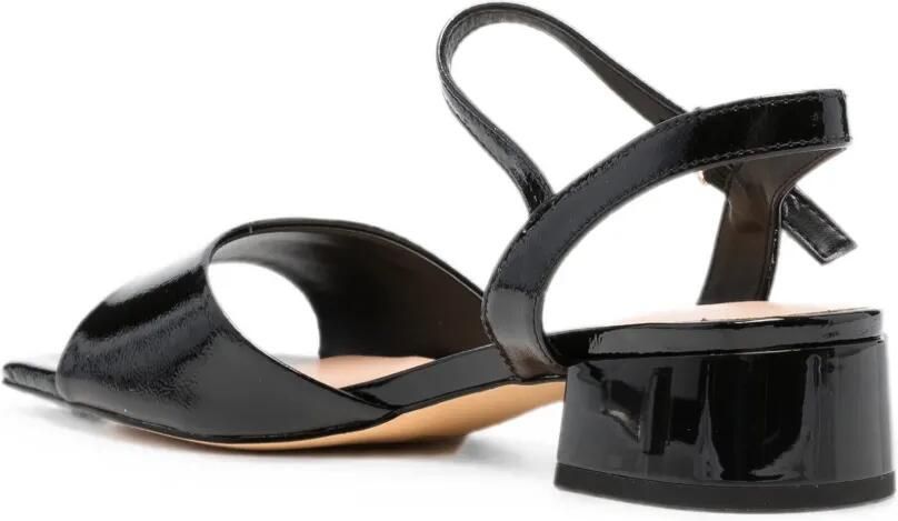 LINDA BAUMANN Sandalen met blokhak en gelakte afwerking Zwart - Foto 2