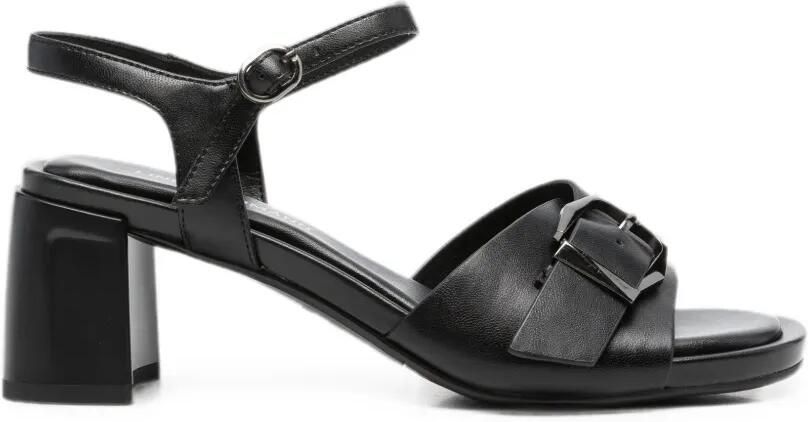 LINDA BAUMANN Sandalen met gespdetail en blokhak Zwart