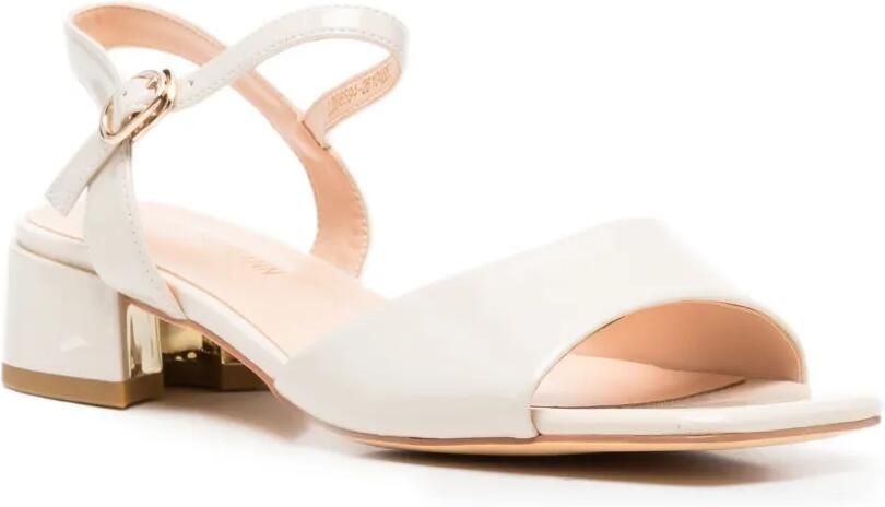 LINDA BAUMANN Sandalen met gespsluiting en lakleren afwerking Beige - Foto 2