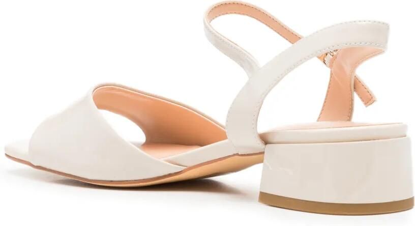 LINDA BAUMANN Sandalen met gespsluiting en lakleren afwerking Beige - Foto 3