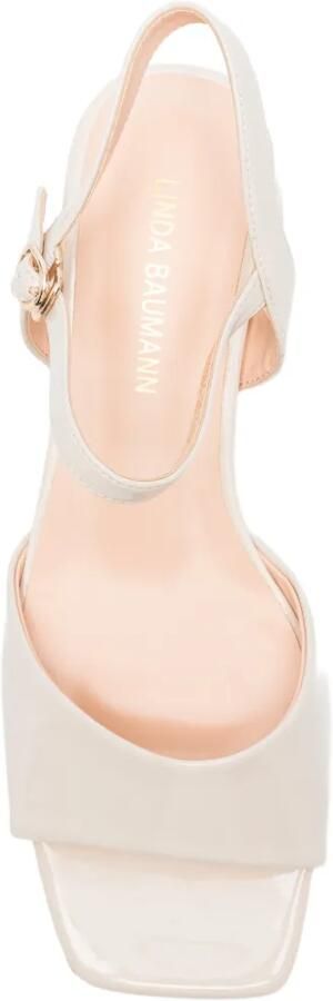 LINDA BAUMANN Sandalen met gespsluiting en lakleren afwerking Beige - Foto 4