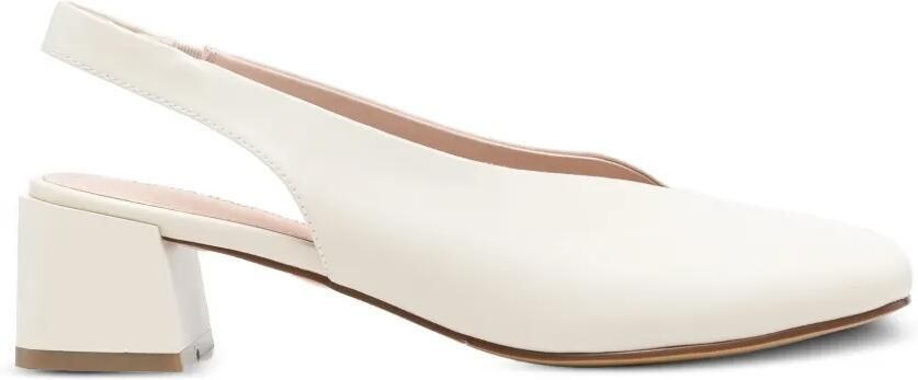 LINDA BAUMANN Slingback pumps met blokhak Beige