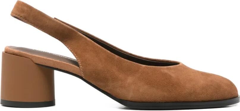 LINDA BAUMANN Slingback pumps met blokhak Bruin