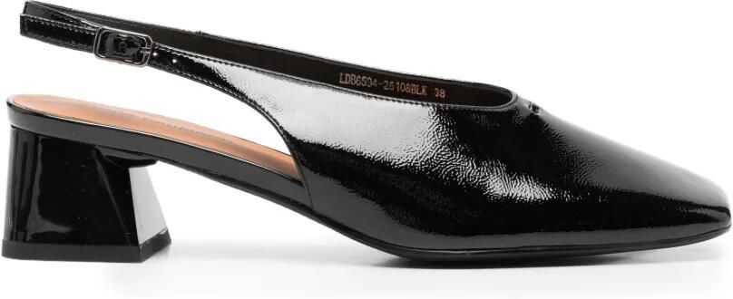 LINDA BAUMANN Slingback pumps met gelakte afwerking Zwart