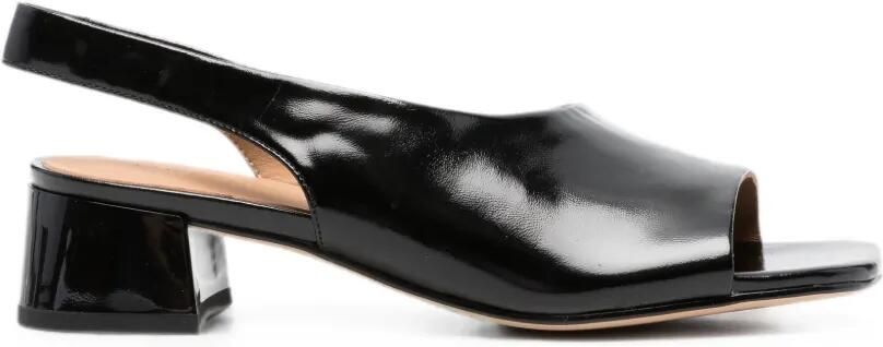 LINDA BAUMANN Slingback sandalen met blokhak Zwart
