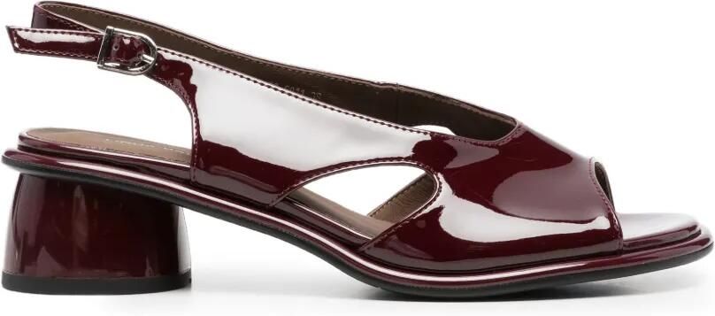 LINDA BAUMANN Slingback sandalen met gelakte afwerking Rood