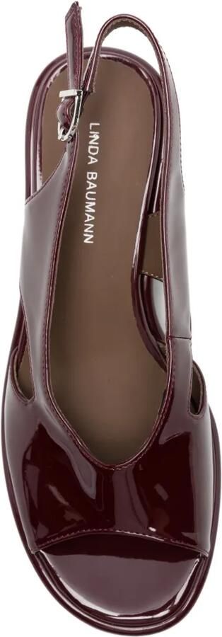 LINDA BAUMANN Slingback sandalen met gelakte afwerking Rood - Foto 4