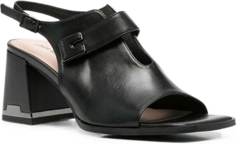 LINDA BAUMANN Slingback sandalen met gesp Zwart - Foto 3