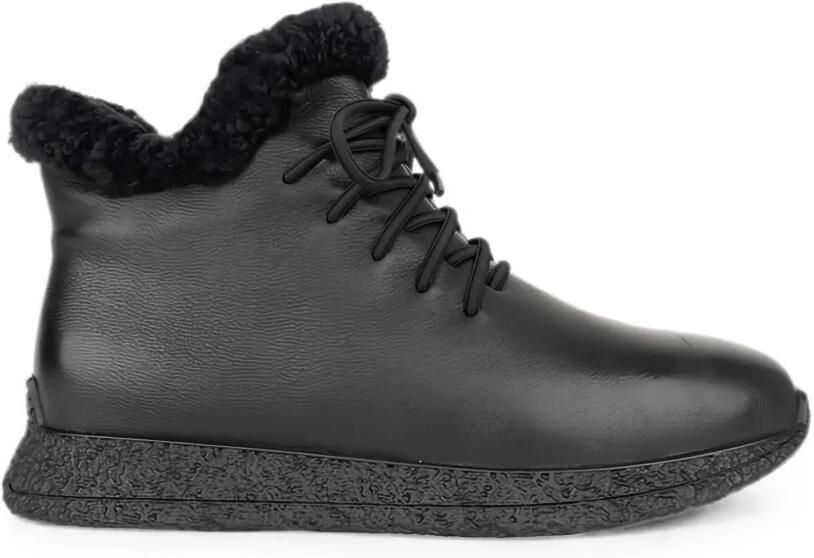 LINDA BAUMANN Sneakers met lammy afwerking Zwart