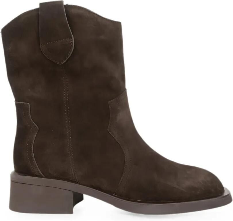 LINDA BAUMANN Suède cowboylaarzen Bruin