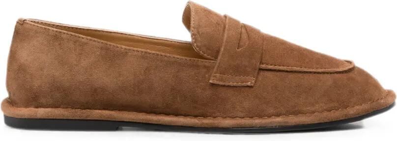 LINDA BAUMANN Suède loafers Bruin