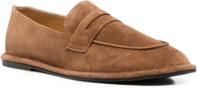 LINDA BAUMANN Suède loafers Bruin - Foto 4