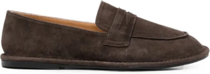 LINDA BAUMANN Suède loafers Bruin