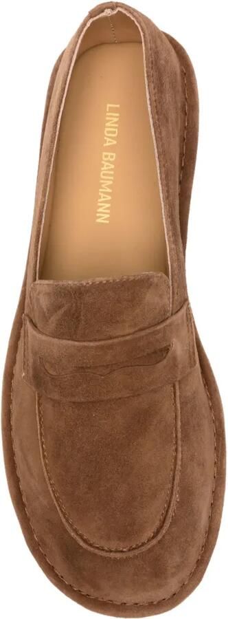 LINDA BAUMANN Suède loafers Bruin - Foto 3