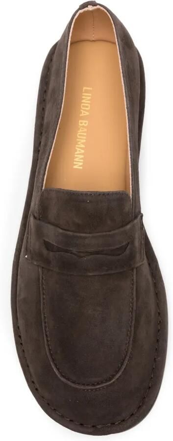 LINDA BAUMANN Suède loafers Bruin - Foto 2