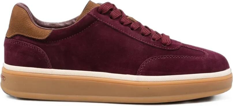LINDA BAUMANN Suède sneakers Rood