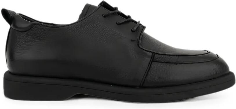 LINDA BAUMANN Veterschoenen van bewerkt leer Zwart