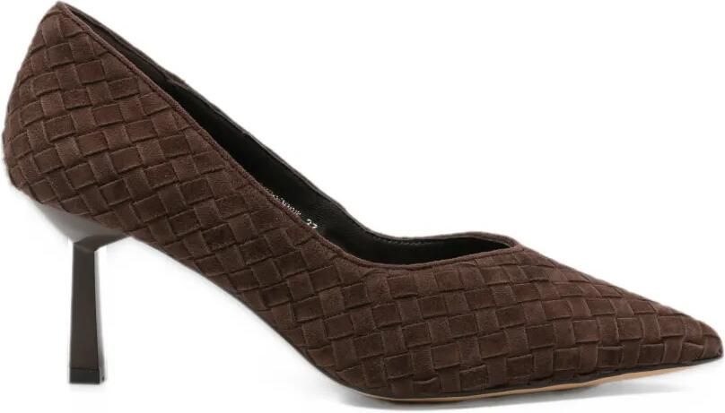 LINDA BAUMANN woven pointed-toe pumps Bruin