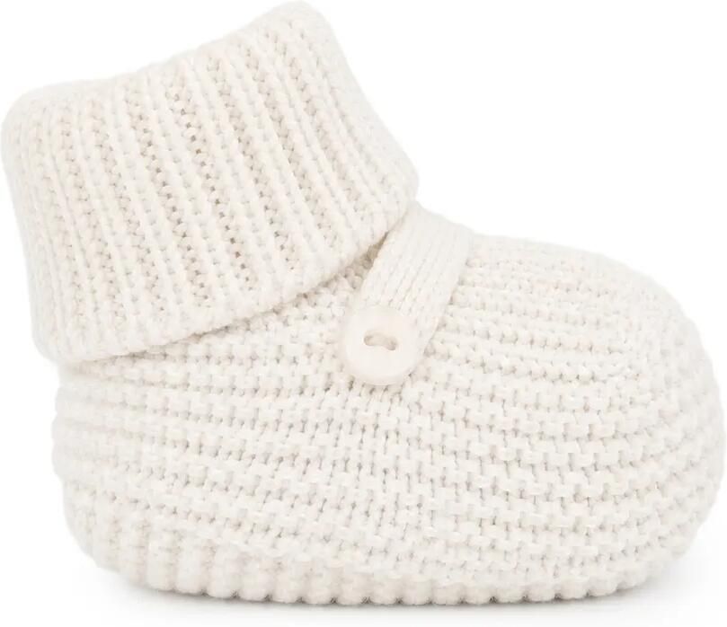 Little Bear Gebreide babyschoentjes met knoopdetail Beige