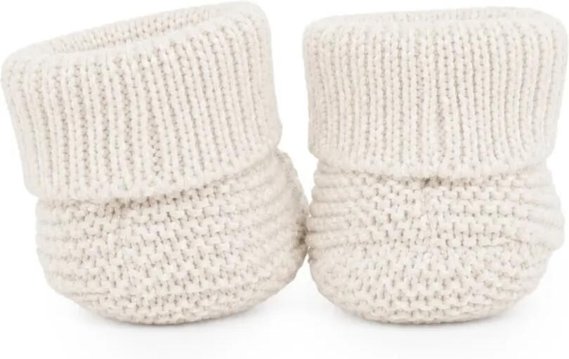 Little Bear Gebreide babyschoentjes met knoopdetail Beige - Foto 4