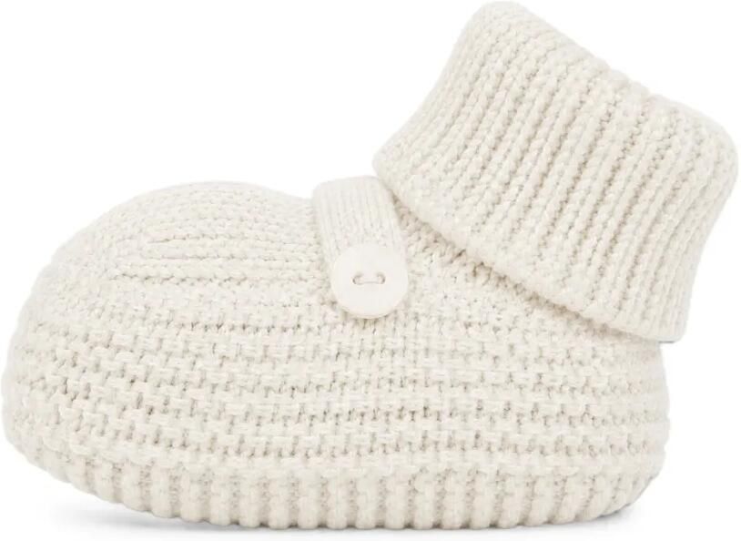 Little Bear Gebreide babyschoentjes met knoopdetail Beige - Foto 3