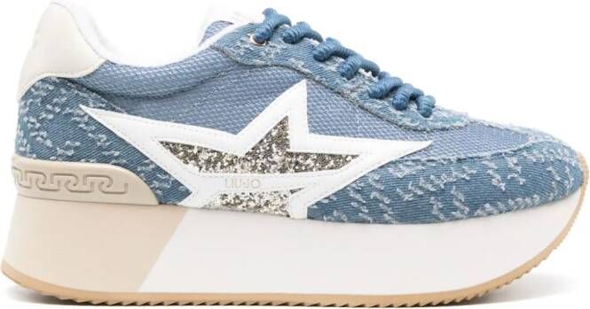 LIU JO Dreamy denim sneakers Blauw