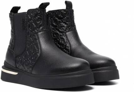 Liu Jo Kids Enkellaarzen met slangenleer-effect Zwart