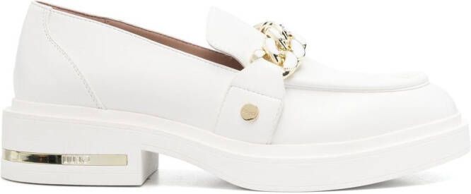 LIU JO Gabrielle loafers met schakels Wit