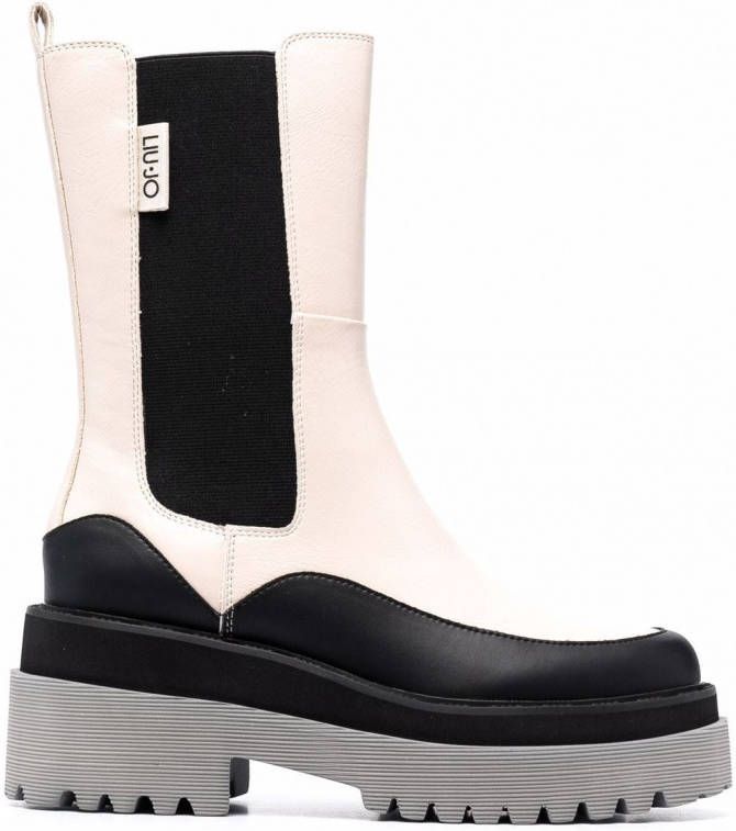 LIU JO Laarzen met colourblocking Beige - Schoenen.nl