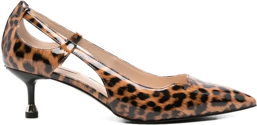 LIU JO 55 mm pumps met luipaardprint Bruin