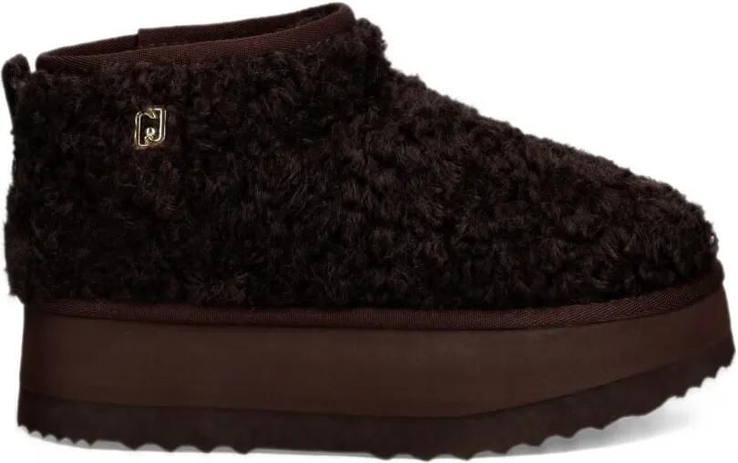 LIU JO ankle boots warm platform in teddy Bruin