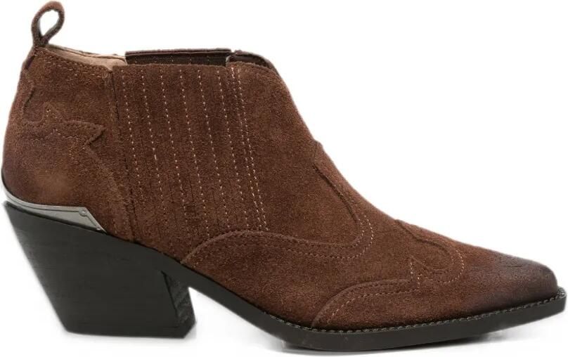 LIU JO Austin 04 Western-style suede ankle boots Bruin